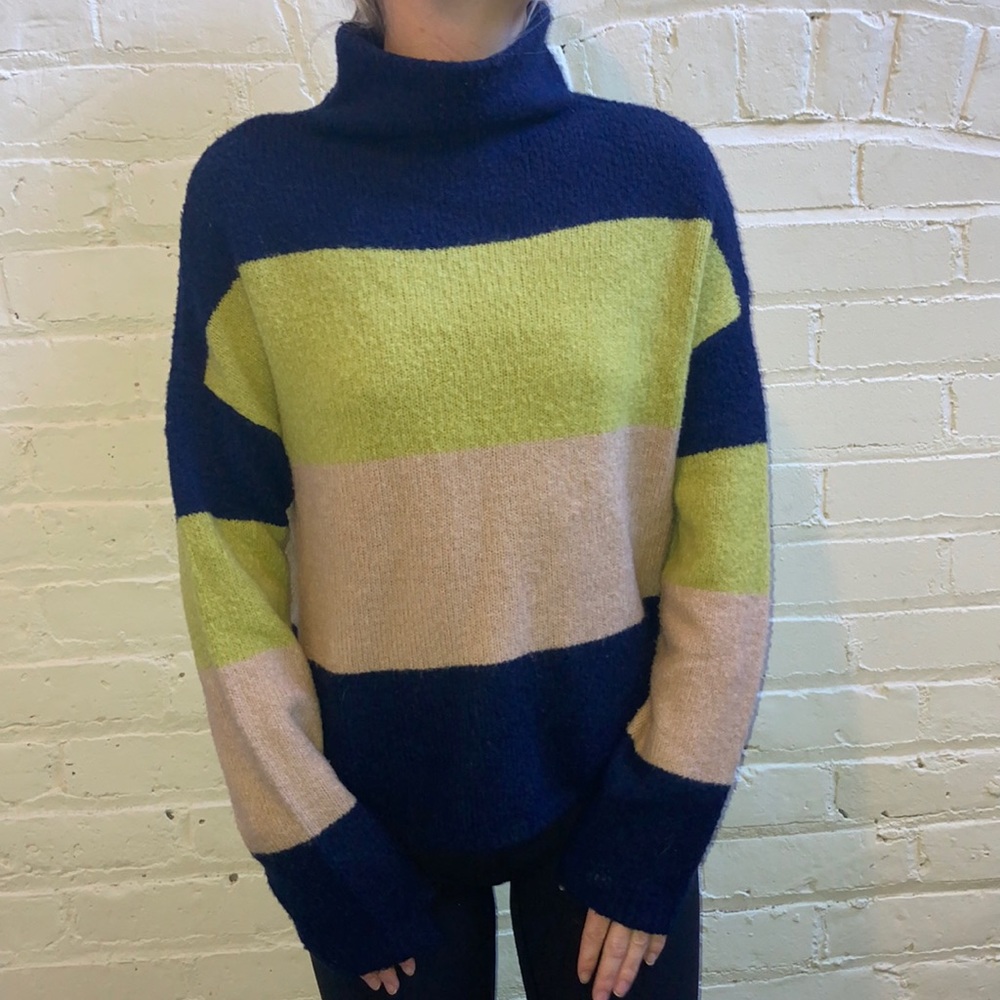 Turtleneck Striped Sweater